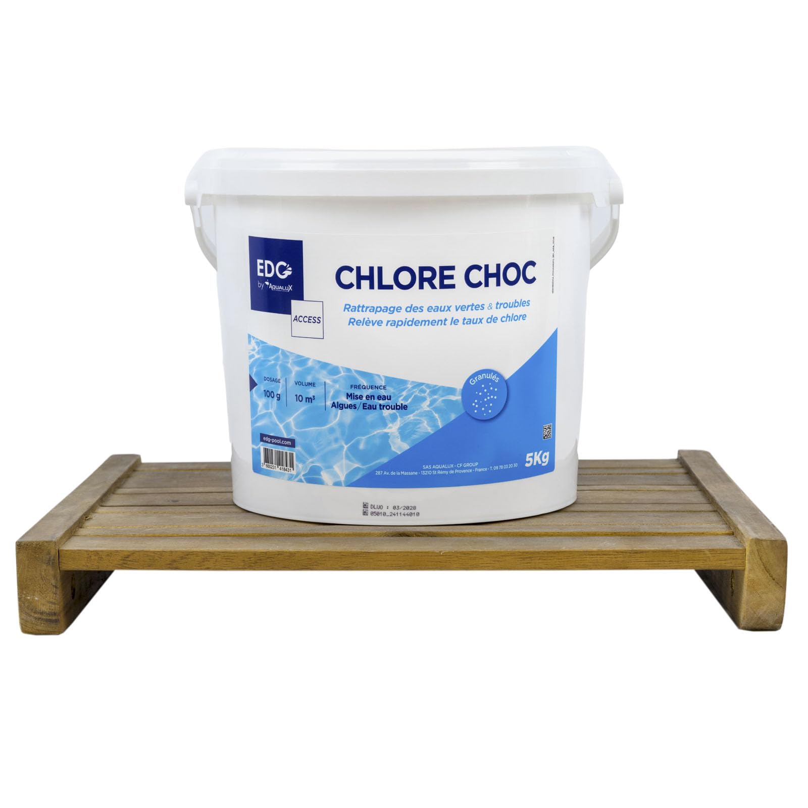 EDG - Chlore Choc Piscine - Spécial Eau Verte - Action Rapide - Granulés - Seau 5kg - Gamme Traitement Et Accessoires Piscine EDG Access