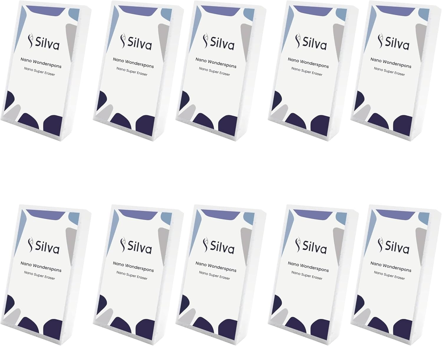 Silva Nano Putzschwamm – 100% Natürlicher Zellulose Küchenschwamm | Kratzfester, wiederverwendbar & komprimiert Reinigungsschwämme für Küche, Bad & Topfschwamm | Ecofreundlicher Wonder Sponge 10 Stück