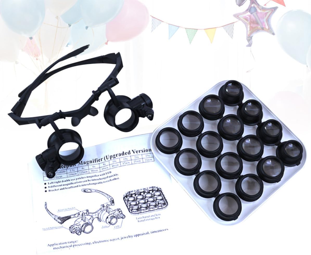Watch Repair Magnifier Loupe Set with Interchangeable Lens Barrels