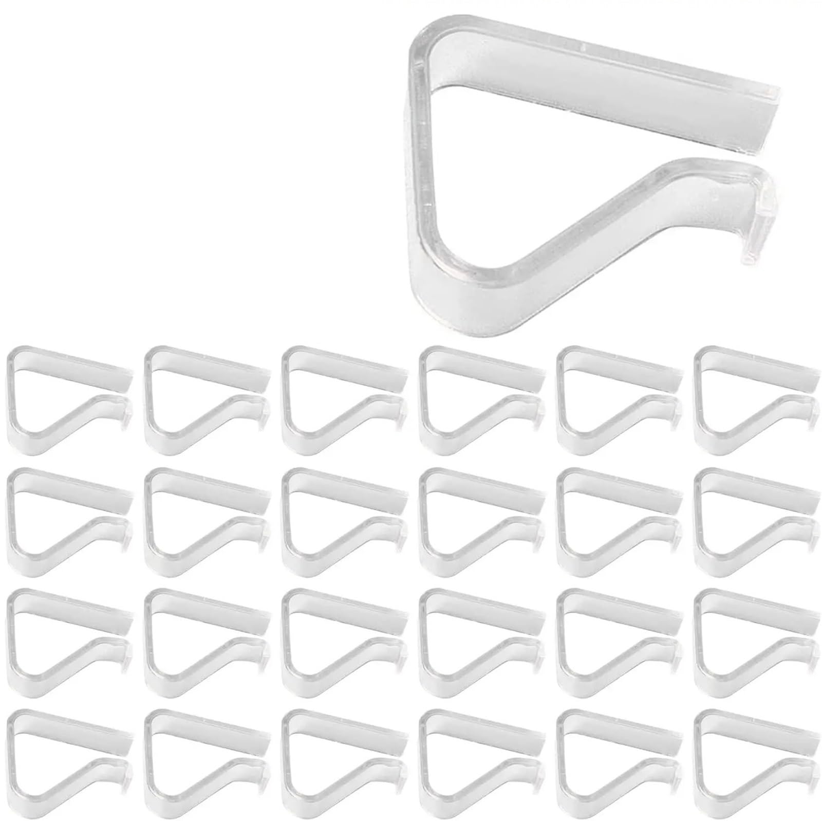 Lot de 48 pinces à nappe transparentes en plastique coupe-vent pour fête de mariage, pique-nique, camping
