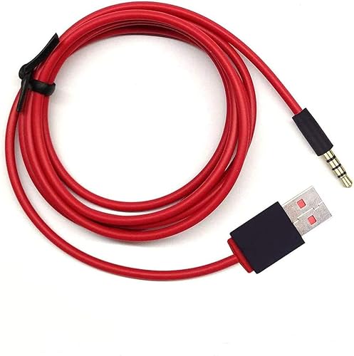 Miniatura 4 de Cable de sincronización de datos de carga USB de 0.138 in de repuesto para auriculares Beats Studio, iPod Shuffle 34567 generación, reproductor de