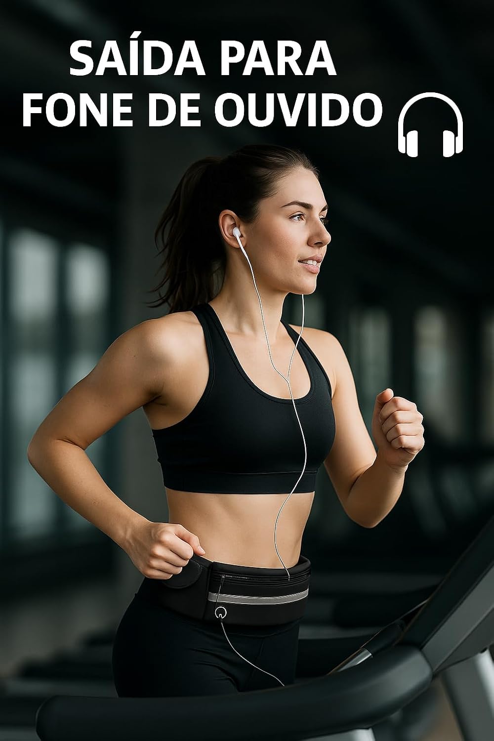 Pochete Preta Corrida Academia Caminhada Ciclismo Fitness Unissex Impermeável e Ajustável - Bolsa de Cintura para Viagem Porta Dinheiro Cartão Celular - Leve Discreta e Resistente - Qualidade Premium Pochete Preta Corrida Academia Caminhada Ciclismo Fitness Unissex Impermeável e Ajustável - Bolsa de Cintura para Viagem Porta Dinheiro Cartão Celular - Leve Discreta e Resistente - Qualidade Premium