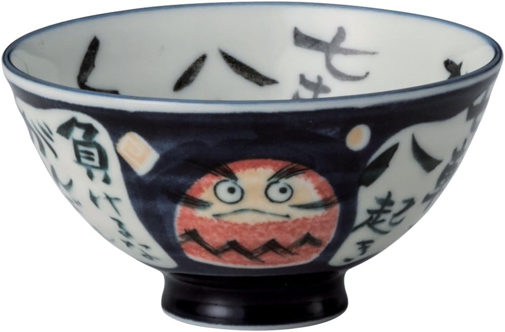 Yamashita Craft Rice Bowl, Blue, Diameter 4.9 x 2.6 inches (12.5 x 6.6 cm), Dharma Blue Oh