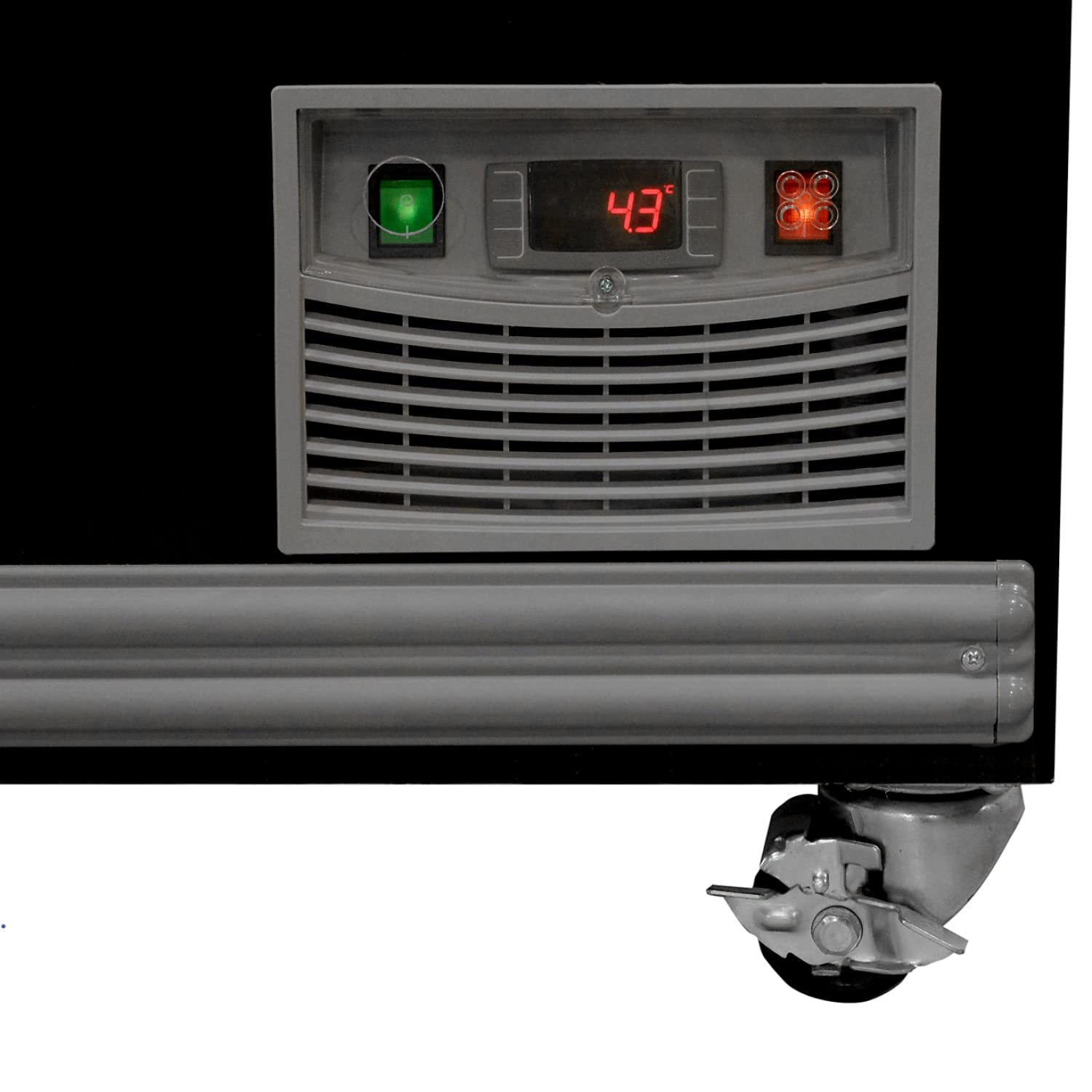Peakcold Glass Island Freezer - 83” Exterior With LED Lighting, Sliding Doors, And Digital Temperature Control - Commercial-Grade For Restaurants, Supermarkets, And Convenience Stores on Fridge.com - View 5