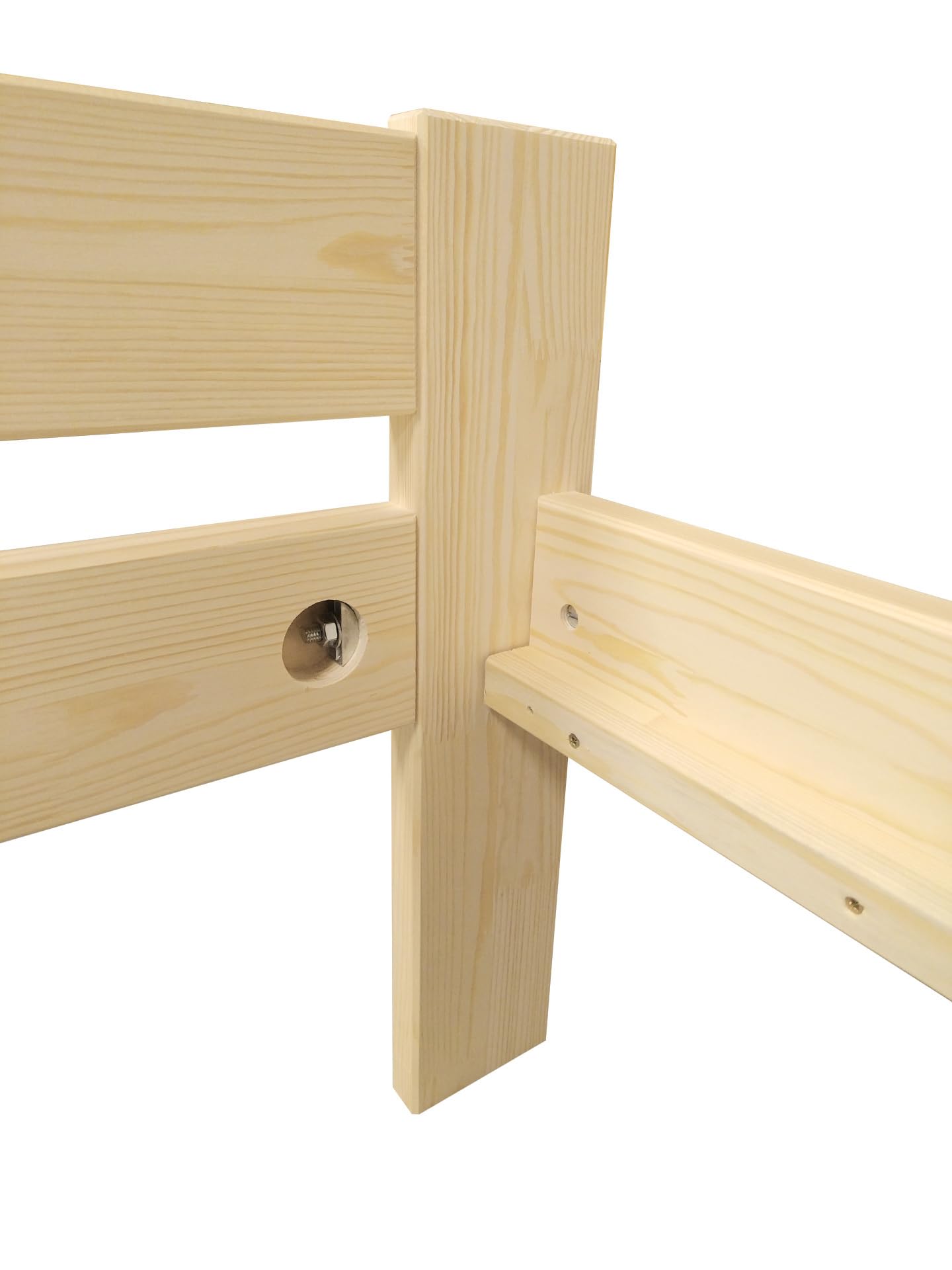 Bett 180x190 cm Mit Lattenrost Bettrahmen Bettgestell Unbehandeltes Kiefernholz Naturfarbe Malma