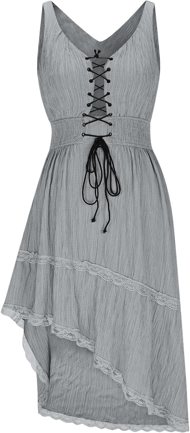 Hawaiian Beach Formal Vacation for Women Sleeveless Lace Linen Midi Dresses Homecoming Dresses Women 2025