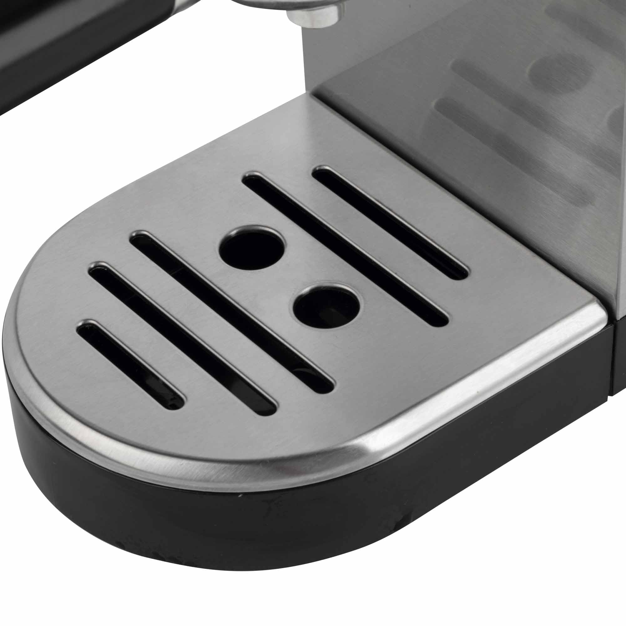 JATA JECA2300 - Cafetera Express Manual 1360 W. Presión 20 Bares. Brazo Portafiltros con Doble Salida. Espresso. Vaporizador. Calientatazas. Depósito extraíble de 0,9 L