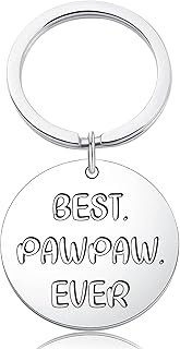 NC Grandpa Keychain Best Pop Pop Ever Best Pawpaw Ever Best Papa Ever Keychain Funny Grandpa Gift