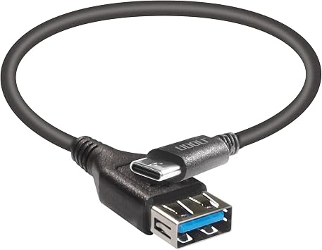 USB-C Male to USB 3.1 Female Adapter OTG 100W Cable, USB Type-C to USB 3.1 Gen 2 Adapter 10Gbps for MacBook Pro Air Samsung Galaxy S21 S20 Plus Ultra Note 10 Google Pixel and More, Black-Pack of 1