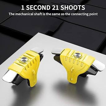 8Pcs PUBG Mobile Game Controller Trigger, Mobile Phone Game Controllers Trigger Sensitive F01 Shooter Controller Joystick Button for PUBG/Rules of Survival/Call of Duty(Yellow)