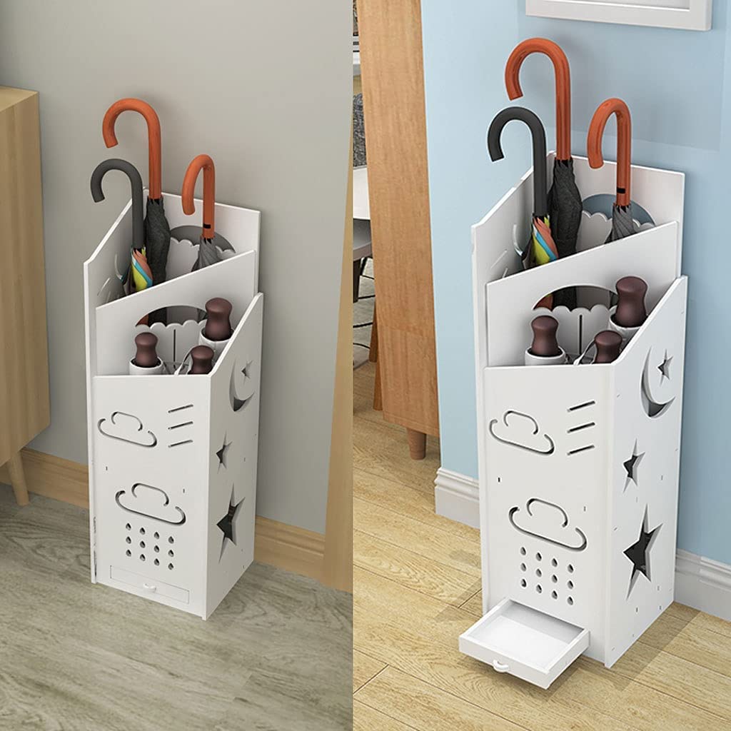 Portaombrelli Creativo e Moderno con Sistema di Scarico per l'Acqua in Legno Ingegnerizzato