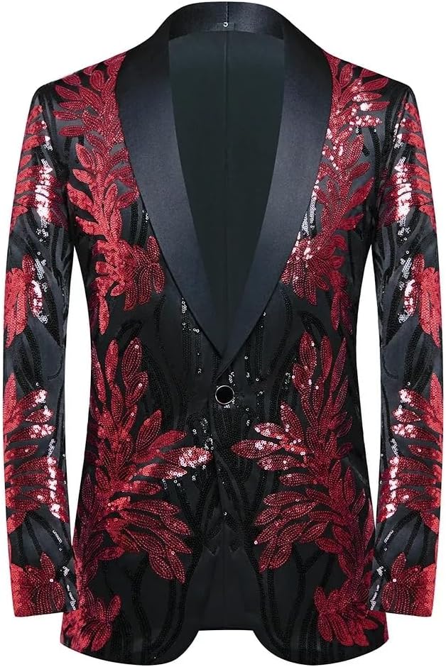 Suit Jackets Sequins Man Elegant Party Dresses Men's Stage Blazers
