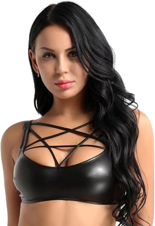 SHANHE Women Sexy Cleavage Soft Patent