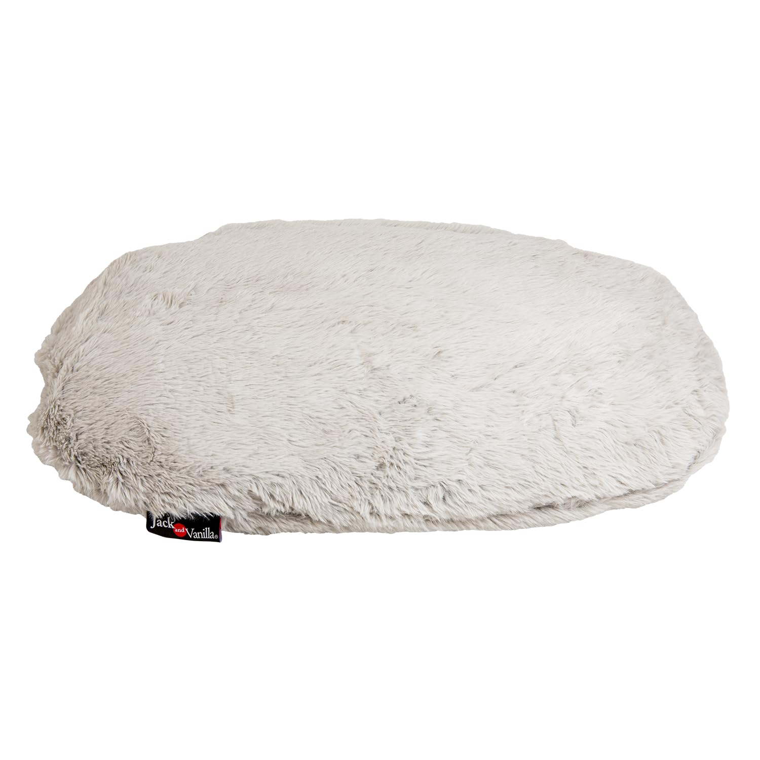 Jack and Vanilla, Coussin Ovale pour Chien, Modèle Shell, Couleur Gris Coquille, Taille M, 75 x 50 cm