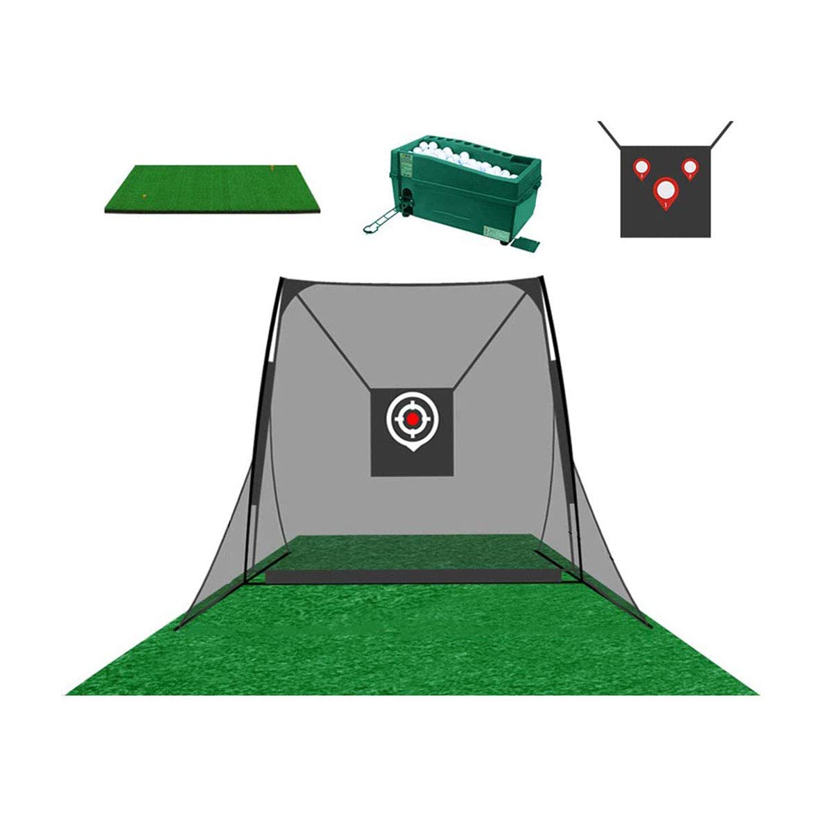 Reti per Pratica di Golf, Rete per Allenamento per Adulti Golf, Gabbia per Pitching Portatile Pieghevole per Interni per Esterni Pratica Ausili per L'allenamento del Golf con Rete Facile,A (
