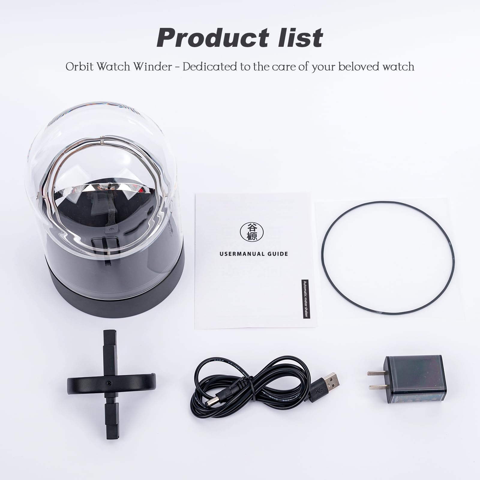 Ultra Leise Uhrenbeweger für Automatikuhren, <15dB Silent Rotation, 4 Modi & 6 Richtungen, für Automatikuhren Rolex/Omega, Anti-Magnetischer Motor mit Glasvitrine (Silber)