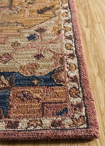 Image of Carpet Mahal Handmade Handwoven Tufted Made of 100% Soft Blended Wool Export Quality Carpets with 1 Inch Thickness (4x6 Feet) Color Multi