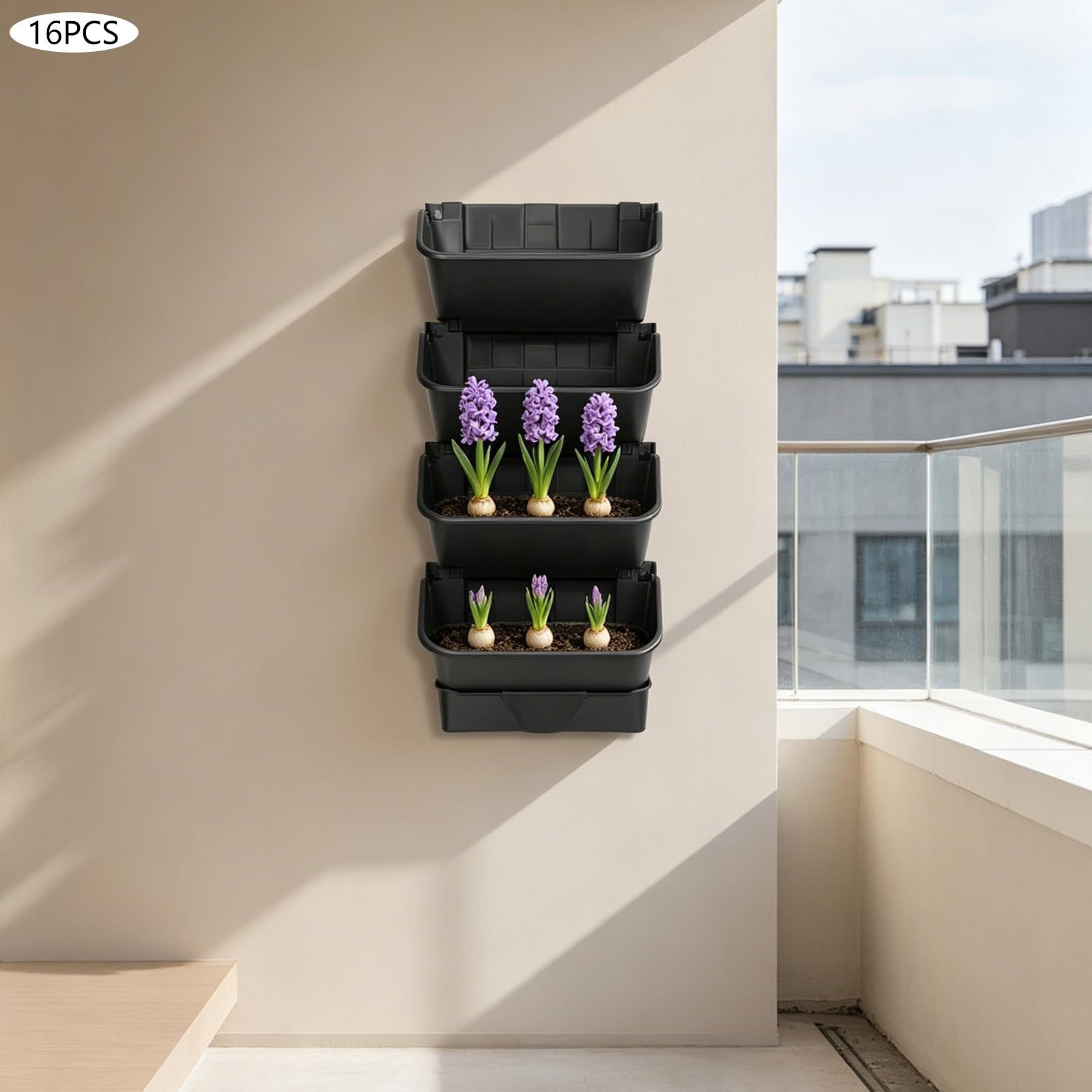 Plante verticale à suspendre pour jardin, 16 poches