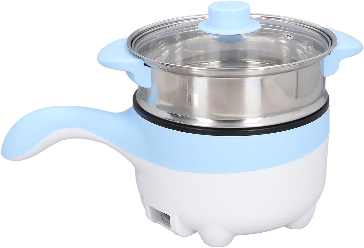 Multifunction Electric Frying Pan, Car Electric Cooking Pot, Large Capacity, Prevent Drying, Safe, NonGreasy, 250W for Camping