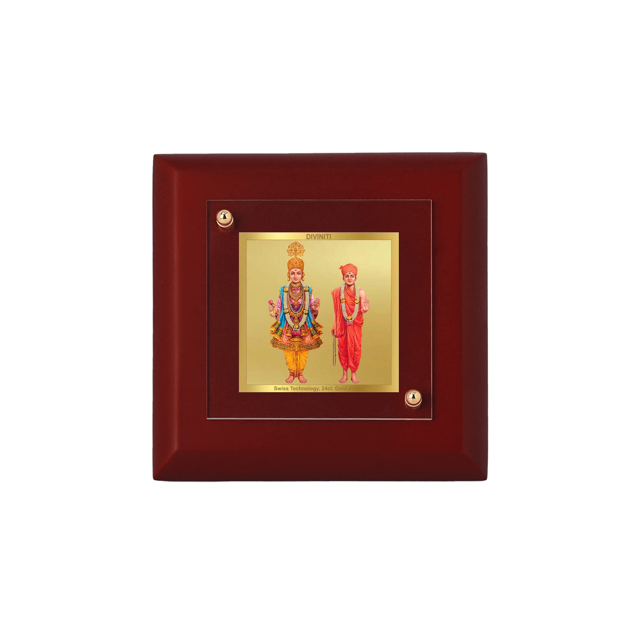 Cadre photo Swaminarayan pour décoration de table et espace Pooja à la maison