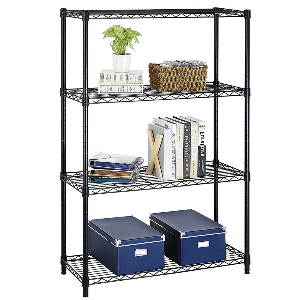4 Tier Wire Shelving Unit Wire Shelf Storage Shelves Metal Organizer Rack Adjustable Commercial Grade Utility Heavy Duty for Restaurant Bathroom Kitchen 54