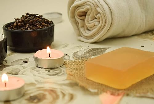 Miniatura 3 de SVATV Jabón hecho a mano con hierbas naturales y calmantes de clavo y jazmín para hombres y mujeres, barra exfoliante, jabón de hierbas ayurvédico