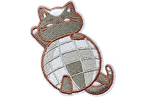 FK Cat Embroidery Fabric Patch Iron or Sew On for Hats Shirts,...