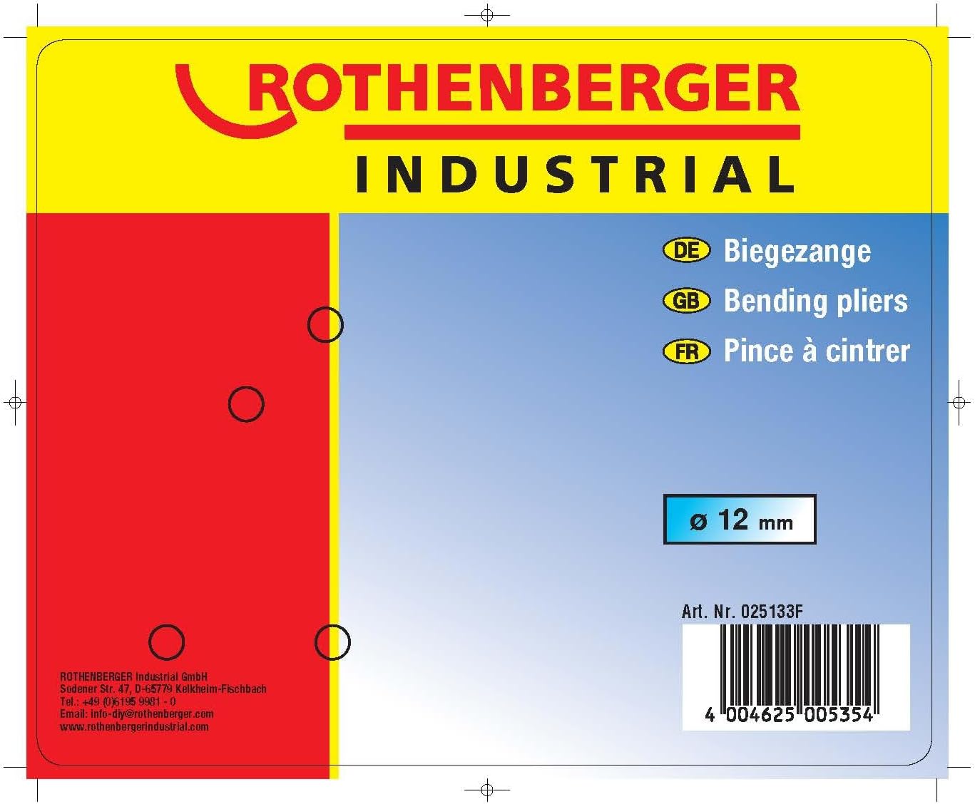 Lado view of ROTHENBERGER Industrial Pipe Bender