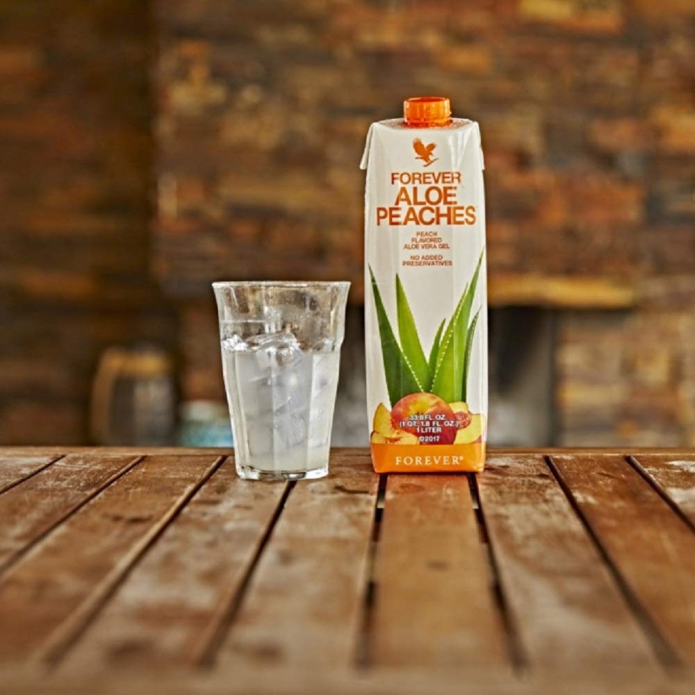 Forever living tripack 3x1 litro aloe vera gel sabor arándano manzana et melocotón pulpa 100% natural zumo puro para beber. (Aloe peach)
