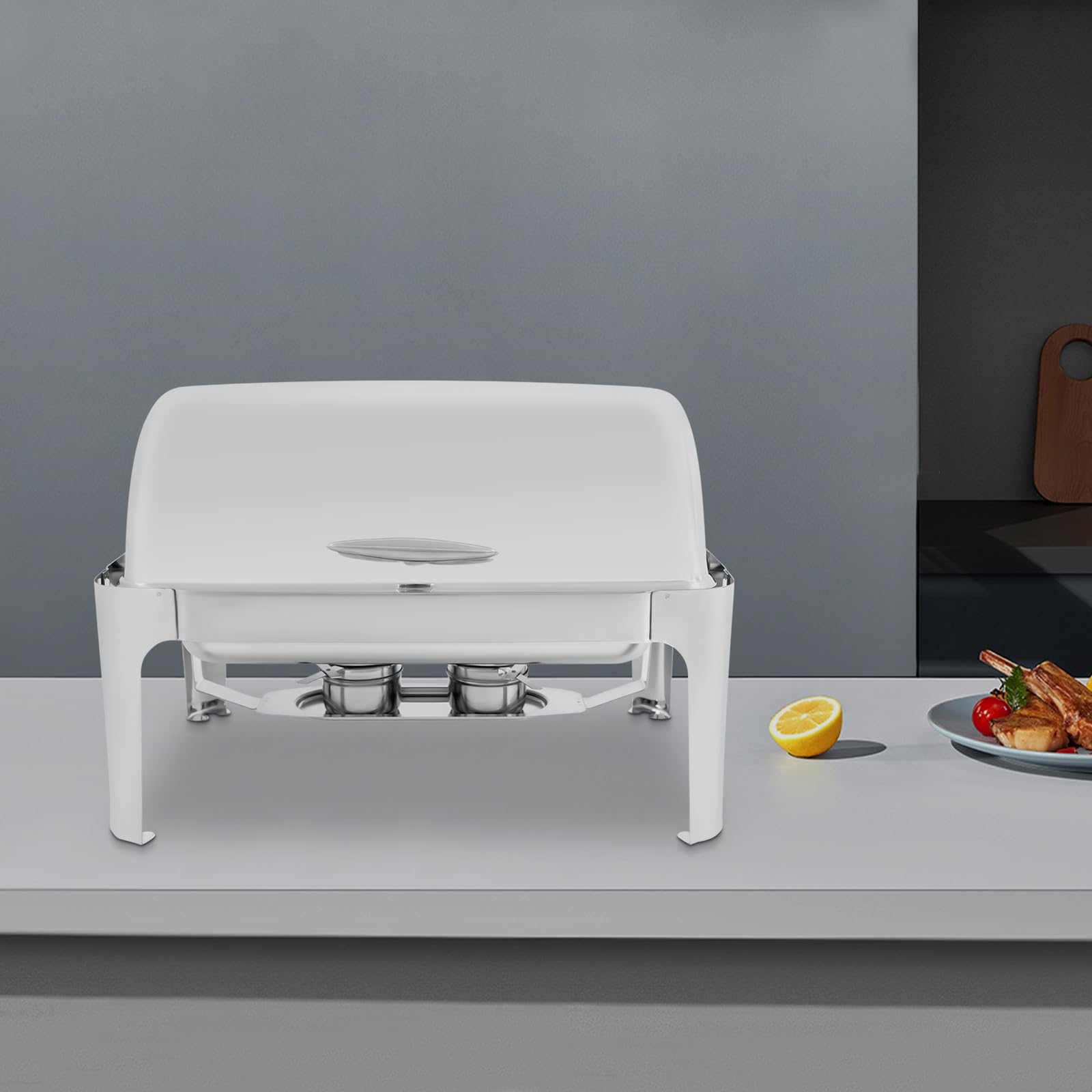 Scaldavivande in acciaio inox 201, scaldavivande elettrico per buffet per feste, catering e cene di famiglia, struttura robusta con grande capacità, facile da pulire per l'uso quotidiano, ideale per