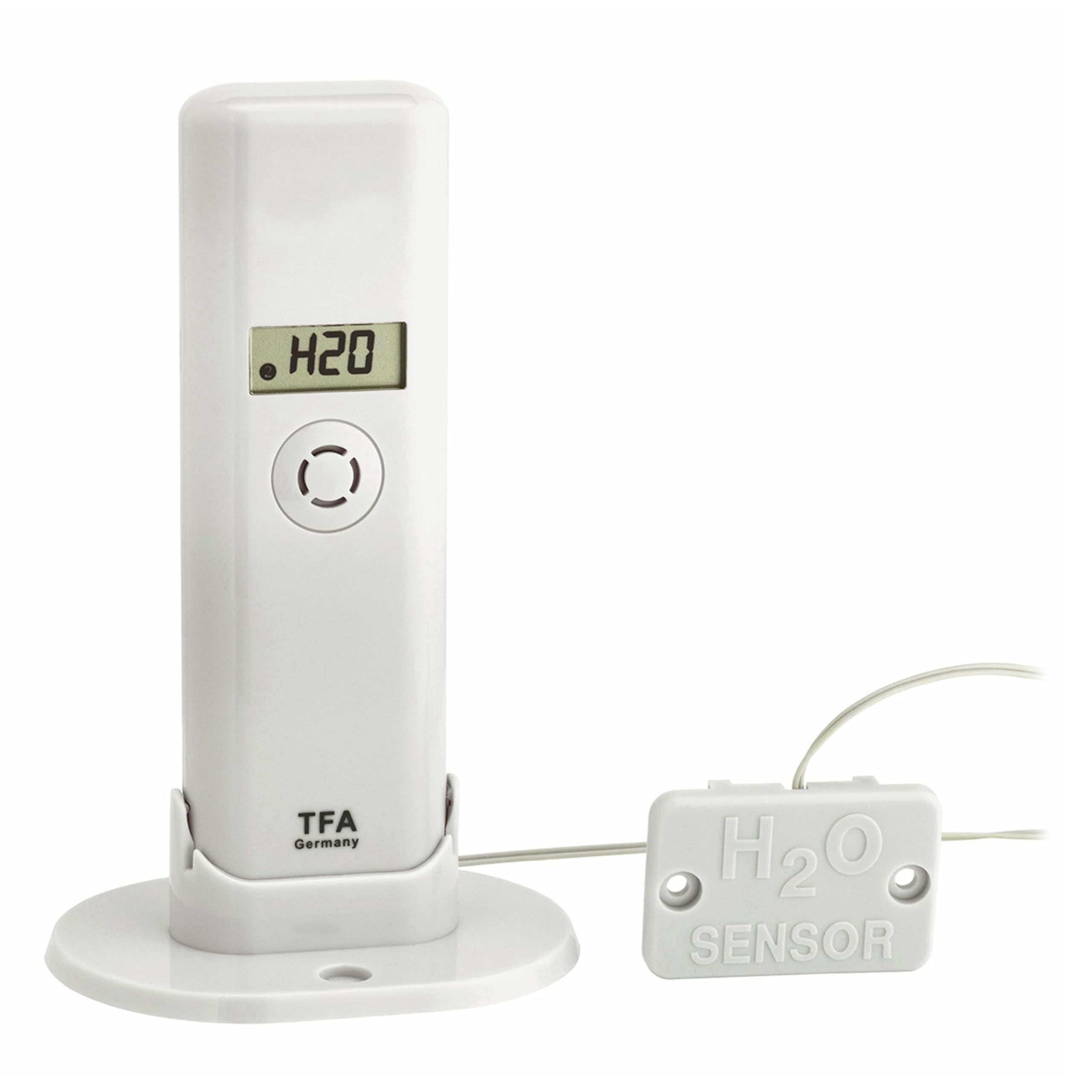 TFA Dostmann 31.4000.02.42 Kit di sorveglianza per la vostra casa, pluvietro, trasmettitore termoigro con rilevatore d'acqua e sensore di temperatura speciale, Cosy Radar, app di monitoraggio Wi-Fi