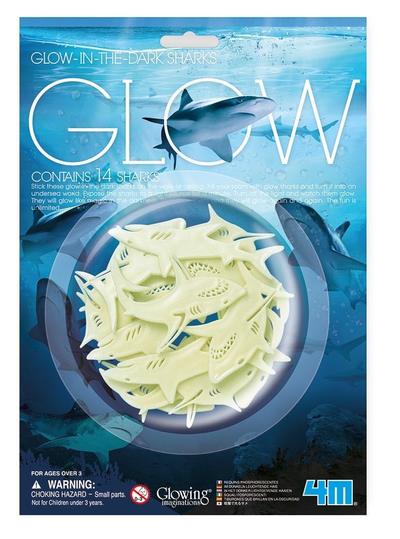 4M 405940 Glow Sharks, Multi Colour