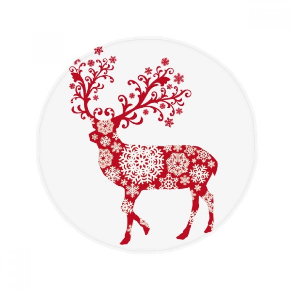 Tapis pour animal domestique flocon de neige rouge idée cadeau maison originale