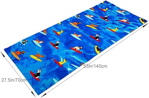 Miniatura 5 de YIFONTIN Toalla de playa para niños, manta de terciopelo 100% algodón, 25.5 x 51 pulgadas, para natación, baño, viajes, campamento y picnic, fiesta