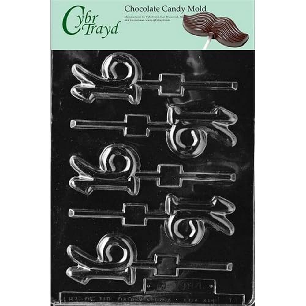 Cybrtrayd L011 Moule pour 16 sucettes au chocolat avec instructions de moulage exclusives Cybrtrayd sous copyright (français non garanti).