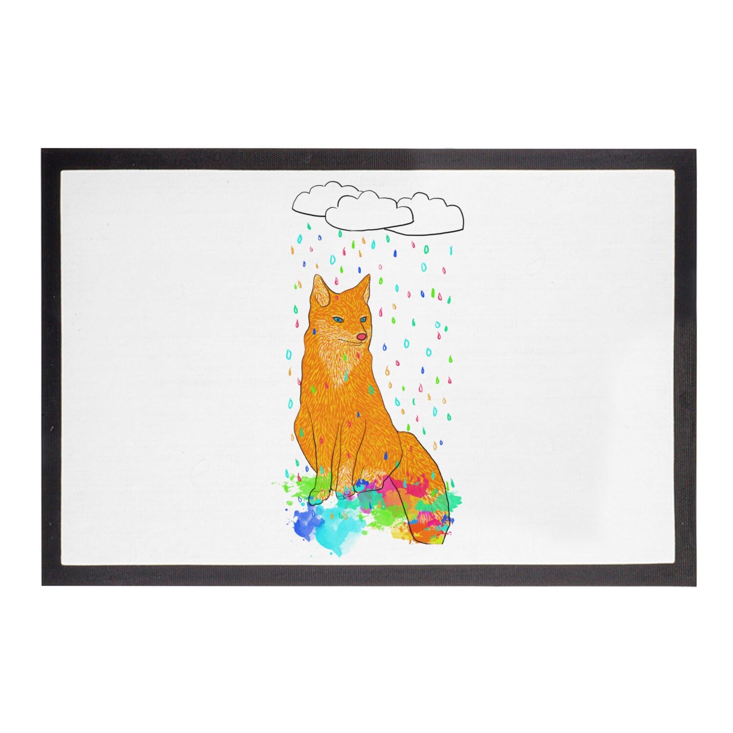 Paillasson Renard anti-salissure 60x40cm pour stopper l'humidité de la pluie
