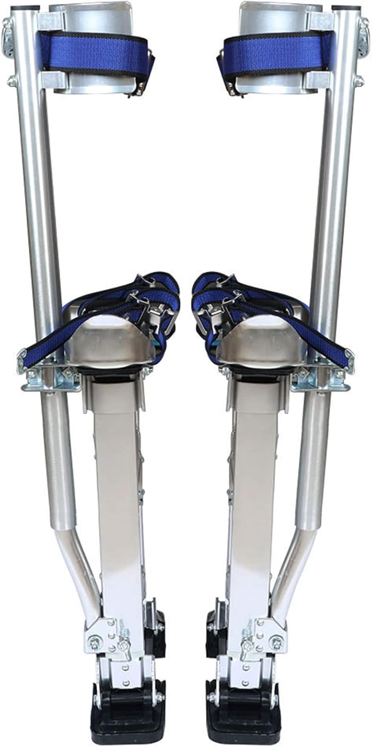 24-40 Inch Drywall Stilts Grade Adjustable Auminum Tool Stilt for or Cleaning - Silver