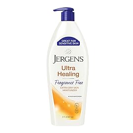 Jergens Ultra Healing Dry Skin Lotion, Hand and Body Moisturizer for Quick Absorption into Extra Dry Skin with Hydralucence Blend, Vitamins C, E and B5, White, 21 oz