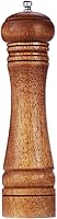 Gulex Wooden Pepper Grinder Mill - 8 Inch Adjustable Coarseness, Ceramic Mechanism, Refillable for Salt & Pepper (Dark Wood, 1 Pack)