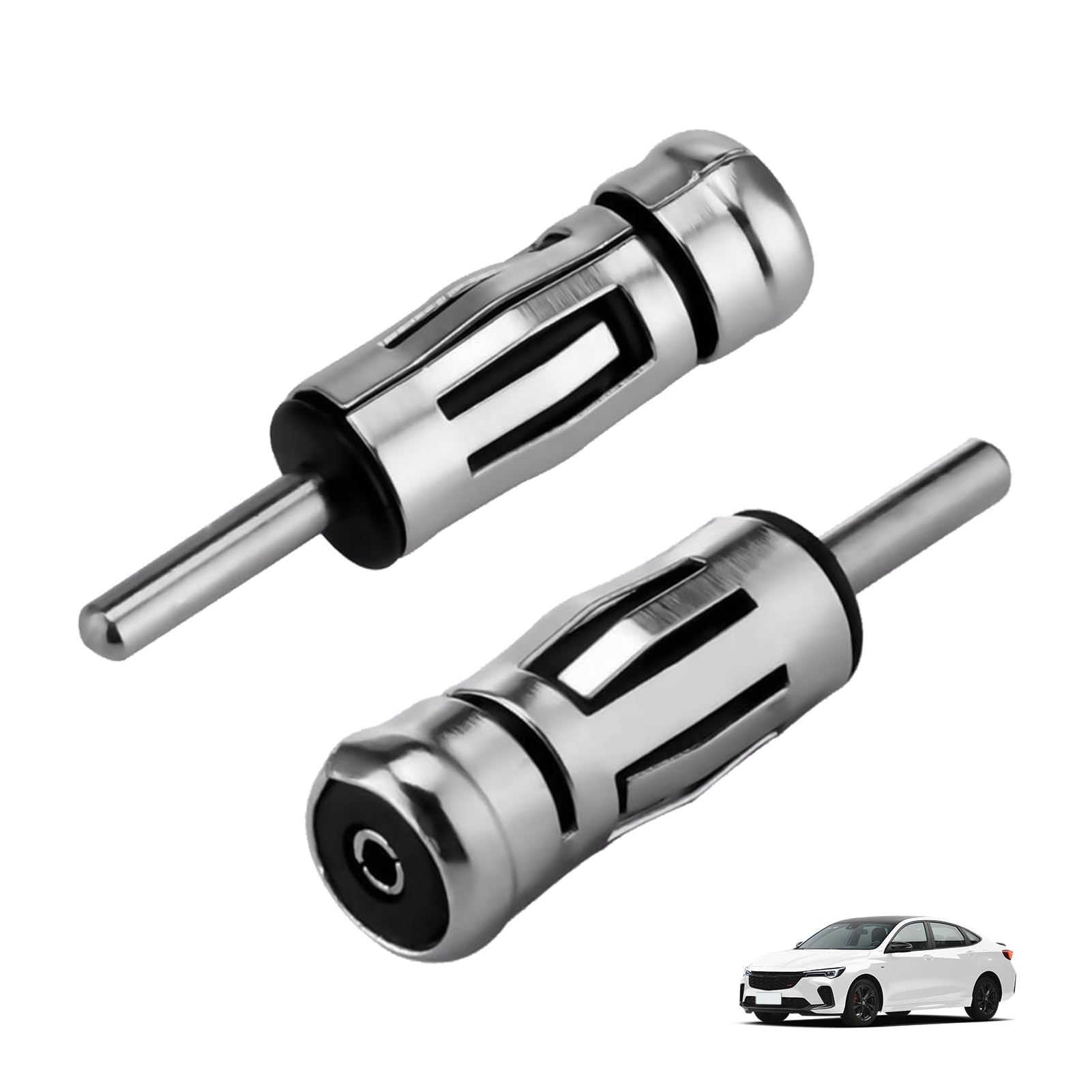 2 Pezzi Adattatore Antenna ISO a DIN Radio Auto, Spinotto Antenna Universale per Autoradio, Connettore DIN Maschio a Femmina ISO per Pioneer/Kenwood, Facile Installazione Plug and Play