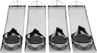 TBVECHI Concrete Knee Boards Slider, 4PCS 28.8 x 8in Stainless Steel Kneeler Board Kneeboards w/Concrete Knee Pads & Board Straps for Concrete Finishing