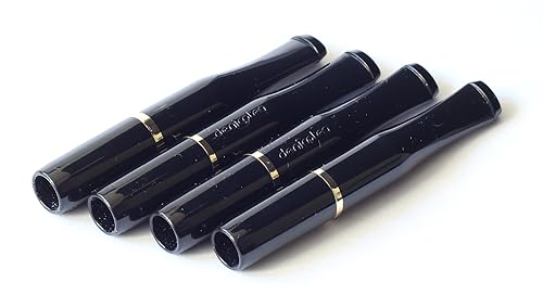 Miniatura 9 de Denicotea Soporte para cigarrillos de la serie original + 10 filtros gratis, color negro y plateado, paquete de 4, añade estilo y sofisticación