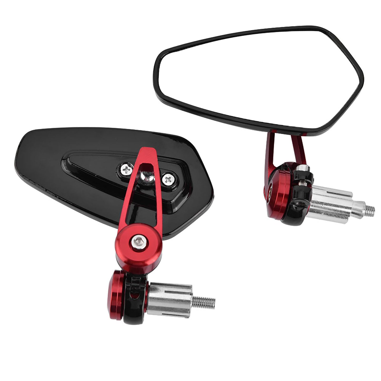 Uniwersalne boczne lusterko wsteczne motocykla Motocykl ze stopu aluminium 7/8 "22 mm boczne lusterka wsteczne (czerwone)
