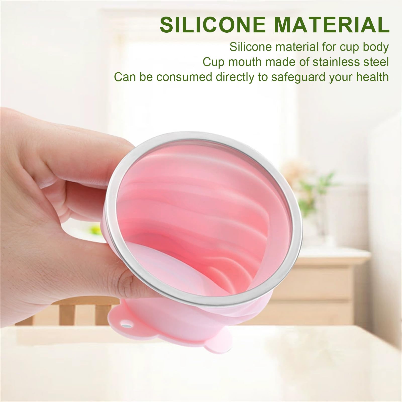 4 Bicchieri Pieghevoli Da Viaggio - 250 Ml, In Silicone, Con Coperchio, Per Campeggio E Escursioni