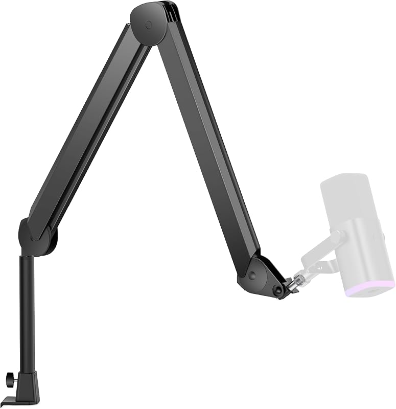 InnoGear Mic Arm Microphone Boom Arm Cable Management for Blue Yeti FIFINE | Desk Mount, Built-in Cable Channel, Extendable, Work with Shure, 3.5 lb Weight Capacity, Heavy-Duty, Easy-to-attach Clamp