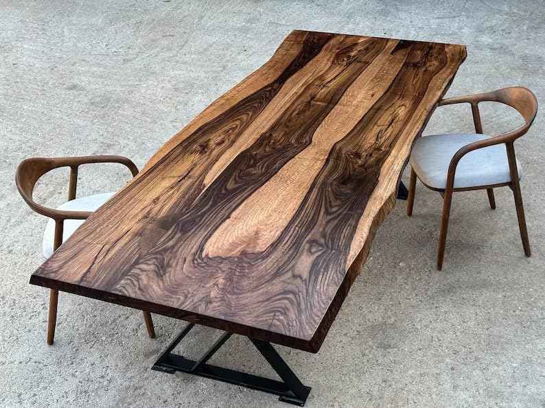 Amazon.com - Classic Wooden Live Edge Table Top Solid Wood