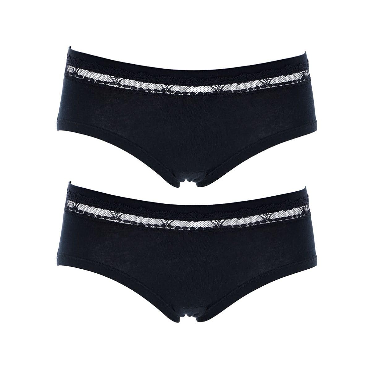 Cotonella Lot de 12 culottes pour femme en coton bi-élastique avec bords extra confortables