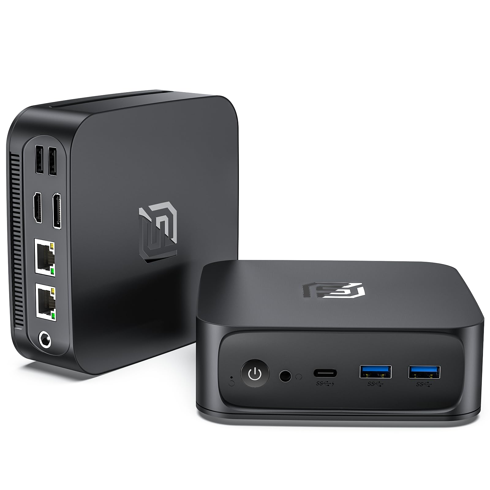 NAIKLULU Mini PC N95 (da 1,0 a 3,4 GHz) Win 11 Pro 16 GB RAM 512 GB SSD, Mini PC Micro Desktop Computer, Supporta schermi 4K, Tipo-C/USB 3.2/RJ45(Gigabit Ethernet)