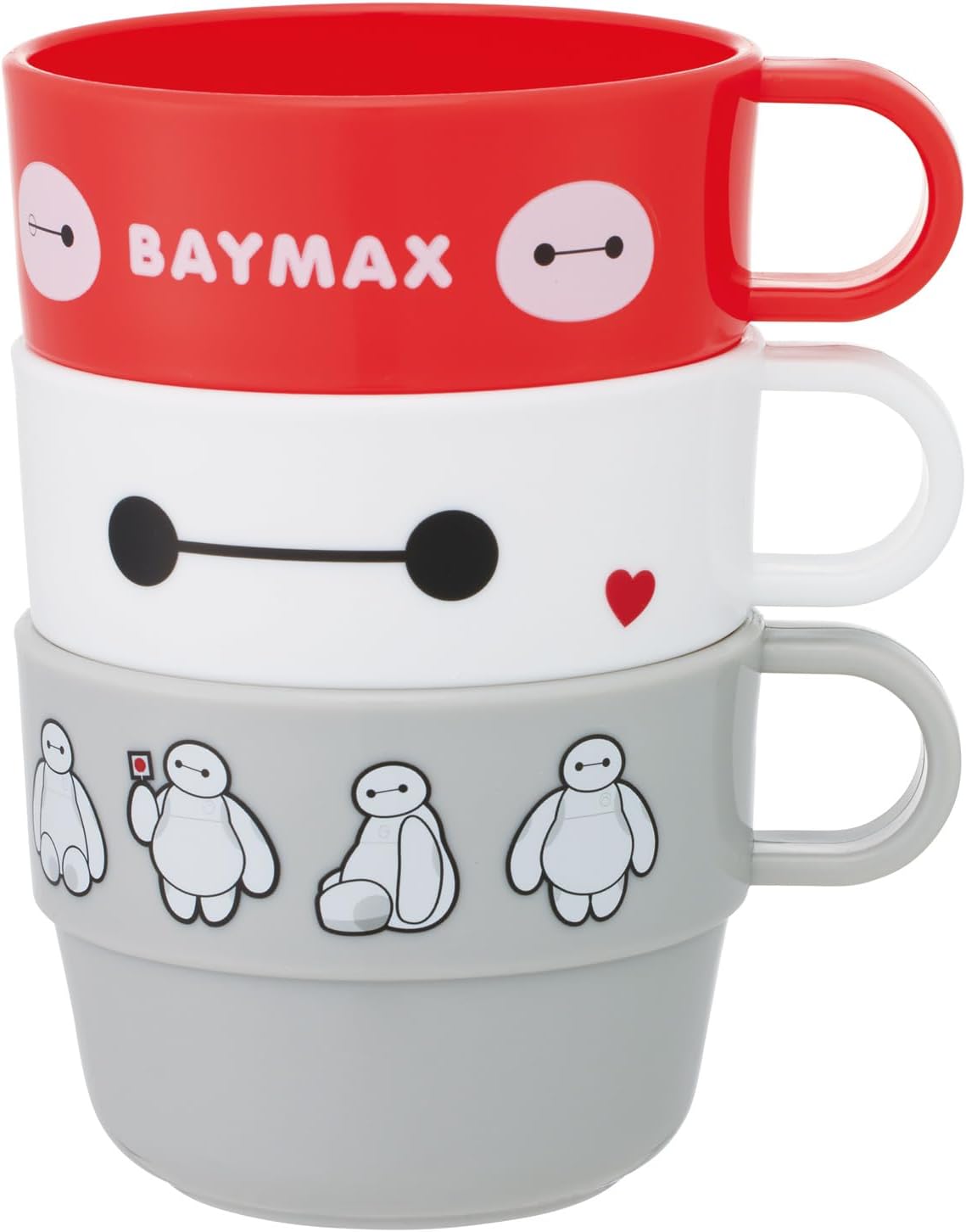 Skater KS31-A Children's Cup, 7.4 fl oz (220 ml), Set of 3, Made in Japan, Disney Baymax