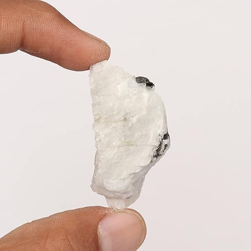 Miniatura 3 de GEMHUB Natural Earth Mines Calcita blanca áspera del arco iris calcita de 98.35 quilates certificada para hacer joyas sueltas blancas arco iris
